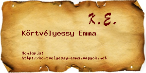 Körtvélyessy Emma névjegykártya
