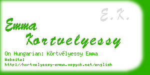emma kortvelyessy business card